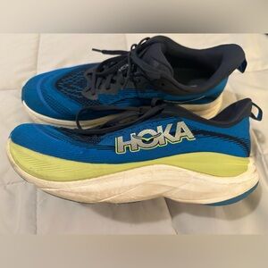 Hoka - Sky Flow Blue and Lime Athletic Shoes - 10.5 - great condition
